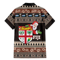 Fiji Christmas Family Matching Mermaid Dress and Hawaiian Shirt Fijian Masi Marau na Kerisimasi! - Brown LT14 - Polynesian Pride