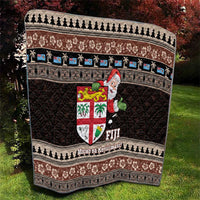 Fiji Christmas Quilt Fijian Masi Marau na Kerisimasi! - Brown LT14 - Polynesian Pride