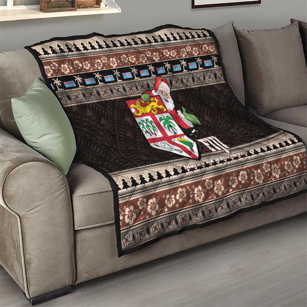 Fiji Christmas Quilt Fijian Masi Marau na Kerisimasi! - Brown LT14 - Polynesian Pride