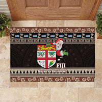 Fiji Christmas Rubber Doormat Fijian Masi Marau na Kerisimasi! - Brown LT14 Brown - Polynesian Pride