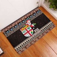 Fiji Christmas Rubber Doormat Fijian Masi Marau na Kerisimasi! - Brown LT14 - Polynesian Pride