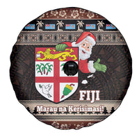 Fiji Christmas Spare Tire Cover Fijian Masi Marau na Kerisimasi! - Brown