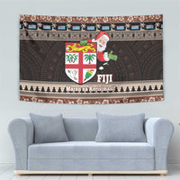 Fiji Christmas Tapestry Fijian Masi Marau na Kerisimasi! - Brown LT14 - Polynesian Pride