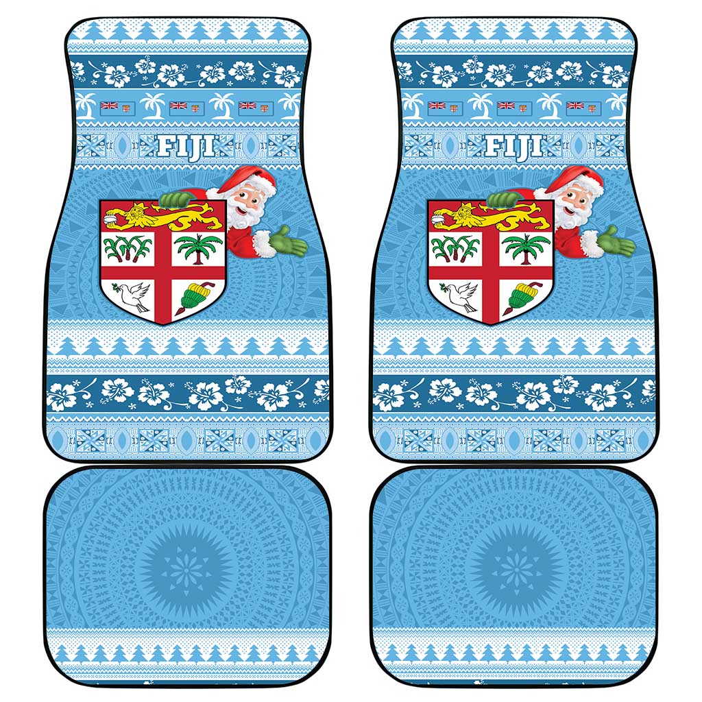 Fiji Christmas Car Mats Fijian Masi Marau na Kerisimasi! - Blue LT14 - Polynesian Pride
