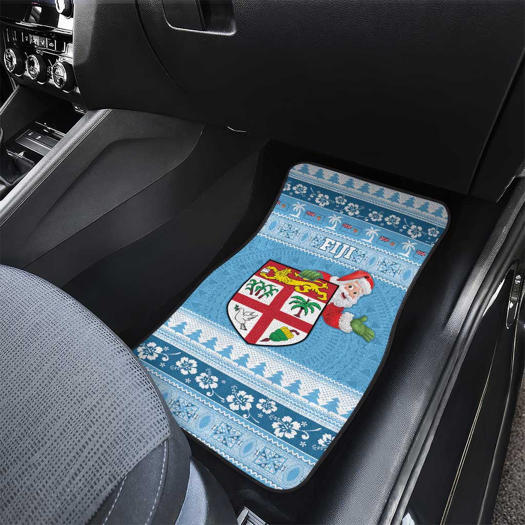 Fiji Christmas Car Mats Fijian Masi Marau na Kerisimasi! - Blue LT14 - Polynesian Pride