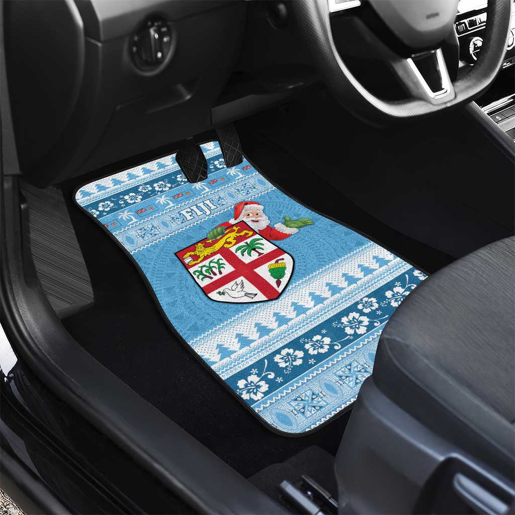 Fiji Christmas Car Mats Fijian Masi Marau na Kerisimasi! - Blue LT14 - Polynesian Pride