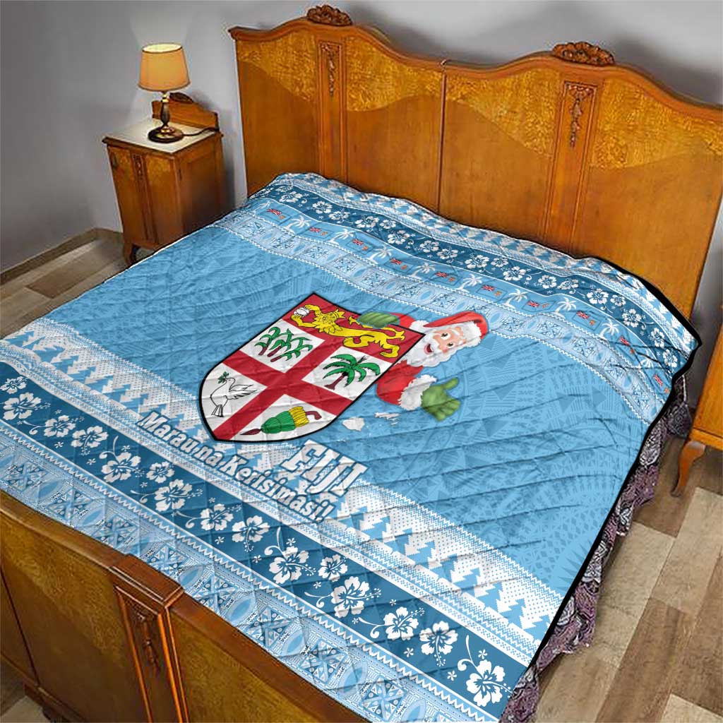 Fiji Christmas Quilt Fijian Masi Marau na Kerisimasi! - Blue LT14 - Polynesian Pride