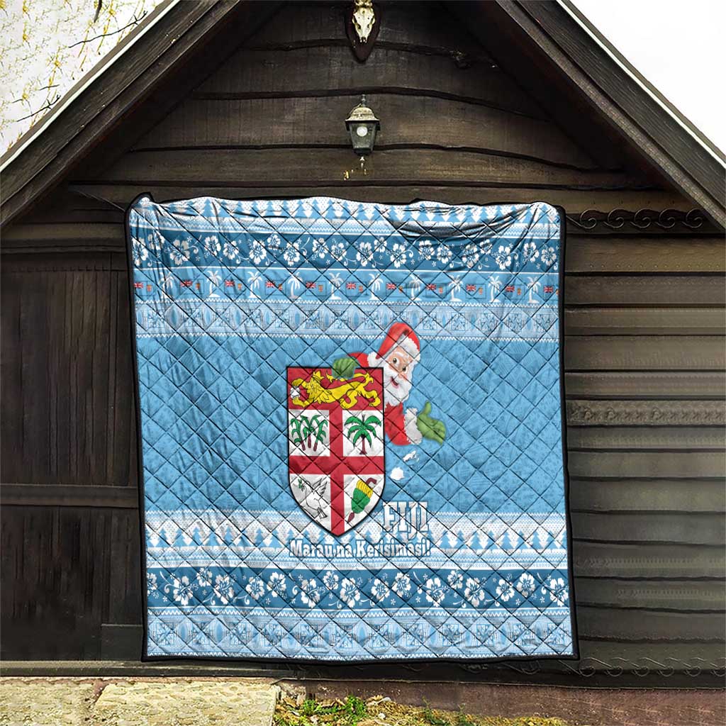 Fiji Christmas Quilt Fijian Masi Marau na Kerisimasi! - Blue LT14 - Polynesian Pride