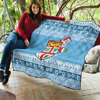 Fiji Christmas Quilt Fijian Masi Marau na Kerisimasi! - Blue LT14 - Polynesian Pride