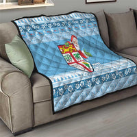 Fiji Christmas Quilt Fijian Masi Marau na Kerisimasi! - Blue LT14 - Polynesian Pride