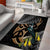 Aotearoa Kowhai Tui Bird Area Rug Maori Ngaru With Silver Fern