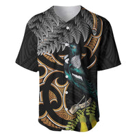 Aotearoa Kowhai Tui Bird Baseball Jersey Maori Ngaru With Silver Fern