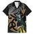 Aotearoa Kowhai Tui Bird Family Matching Long Sleeve Bodycon Dress and Hawaiian Shirt Maori Ngaru With Silver Fern