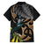 Aotearoa Kowhai Tui Bird Family Matching Long Sleeve Bodycon Dress and Hawaiian Shirt Maori Ngaru With Silver Fern