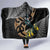 Aotearoa Kowhai Tui Bird Hooded Blanket Maori Ngaru With Silver Fern