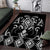 Black Ngaru Taniko With Aotearoa Maori Tattoo Area Rug