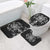 Black Ngaru Taniko With Aotearoa Maori Tattoo Bathroom Set - Polynesian Pride