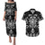 Black Ngaru Taniko With Aotearoa Maori Tattoo Couples Matching Puletasi and Hawaiian Shirt