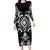 Black Ngaru Taniko With Aotearoa Maori Tattoo Family Matching Long Sleeve Bodycon Dress and Hawaiian Shirt