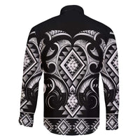 Black Ngaru Taniko With Aotearoa Maori Tattoo Family Matching Mermaid Dress and Hawaiian Shirt LT14 - Polynesian Pride