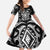 Black Ngaru Taniko With Aotearoa Maori Tattoo Family Matching Puletasi and Hawaiian Shirt