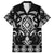Black Ngaru Taniko With Aotearoa Maori Tattoo Family Matching Summer Maxi Dress and Hawaiian Shirt