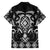 Black Ngaru Taniko With Aotearoa Maori Tattoo Family Matching Summer Maxi Dress and Hawaiian Shirt