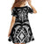 Black Ngaru Taniko With Aotearoa Maori Tattoo Family Matching Tank Maxi Dress and Hawaiian Shirt