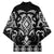 Black Ngaru Taniko With Aotearoa Maori Tattoo Kimono - Polynesian Pride