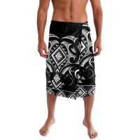 Black Ngaru Taniko With Aotearoa Maori Tattoo Lavalava
