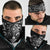 Black Ngaru Taniko With Aotearoa Maori Tattoo Neck Gaiter - Polynesian Pride