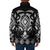 Black Ngaru Taniko With Aotearoa Maori Tattoo Padded Jacket - Polynesian Pride