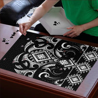 Black Ngaru Taniko With Aotearoa Maori Tattoo Puzzle LT14 - Polynesian Pride