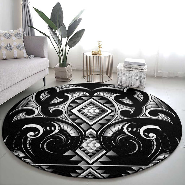 Home / Products / Black Ngaru Taniko With Aotearoa Maori Tattoo Round ...