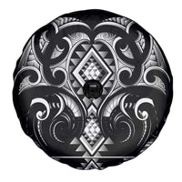 Black Ngaru Taniko With Aotearoa Maori Tattoo Spare Tire Cover LT14 - Polynesian Pride