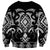 Black Ngaru Taniko With Aotearoa Maori Tattoo Sweatshirt