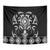 Black Ngaru Taniko With Aotearoa Maori Tattoo Tapestry