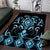 Blue Ngaru Taniko With Aotearoa Maori Tattoo Area Rug