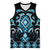 Blue Ngaru Taniko With Aotearoa Maori Tattoo Basketball Jersey - Polynesian Pride