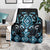 Blue Ngaru Taniko With Aotearoa Maori Tattoo Blanket