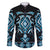 Blue Ngaru Taniko With Aotearoa Maori Tattoo Family Matching Long Sleeve Bodycon Dress and Hawaiian Shirt