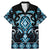Blue Ngaru Taniko With Aotearoa Maori Tattoo Family Matching Mermaid Dress and Hawaiian Shirt