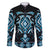 Blue Ngaru Taniko With Aotearoa Maori Tattoo Family Matching Short Sleeve Bodycon Dress and Hawaiian Shirt