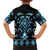 Blue Ngaru Taniko With Aotearoa Maori Tattoo Family Matching Summer Maxi Dress and Hawaiian Shirt