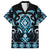 Blue Ngaru Taniko With Aotearoa Maori Tattoo Family Matching Summer Maxi Dress and Hawaiian Shirt