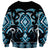 Blue Ngaru Taniko With Aotearoa Maori Tattoo Sweatshirt