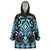 Blue Ngaru Taniko With Aotearoa Maori Tattoo Wearable Blanket Hoodie