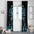 Blue Ngaru Taniko With Aotearoa Maori Tattoo Window Curtain