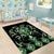 Green Ngaru Taniko With Aotearoa Maori Tattoo Area Rug