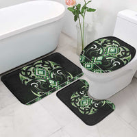 Green Ngaru Taniko With Aotearoa Maori Tattoo Bathroom Set - Polynesian Pride